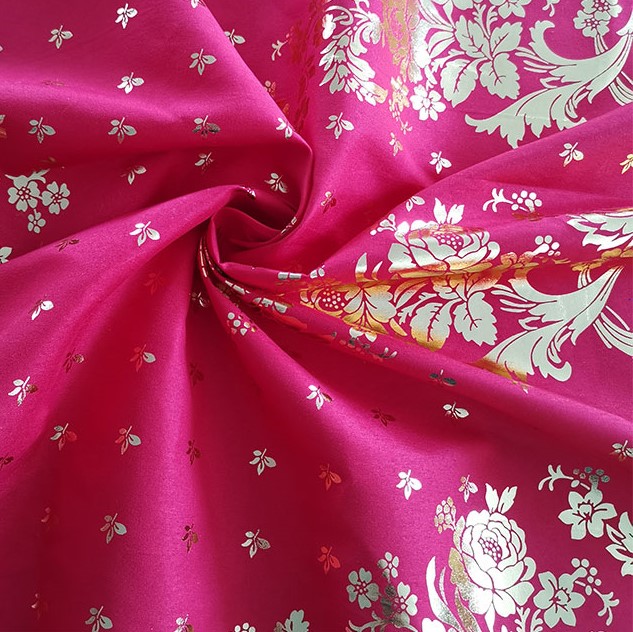 100% polyesterová zlatá potlačovacia tkanina